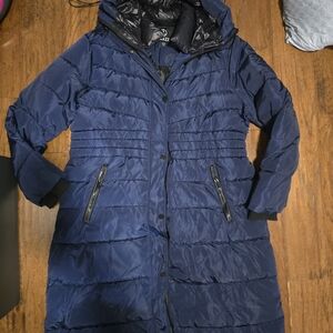 Stylish Blue Women's Puffer Jacket